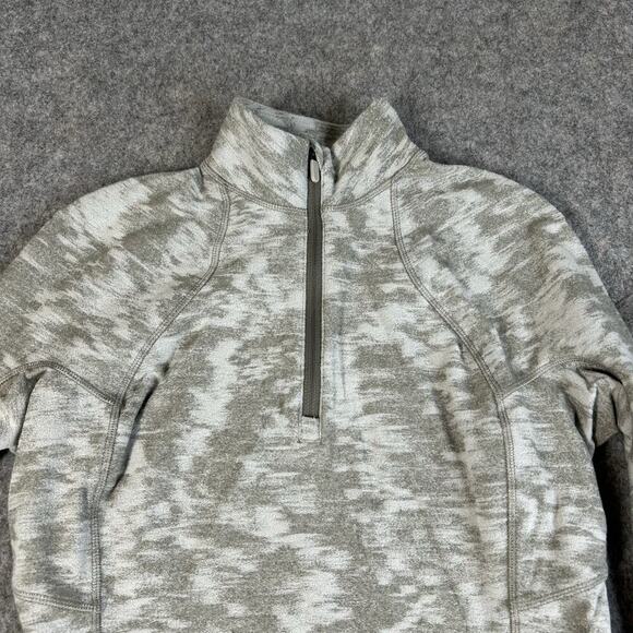 Lululemon Its Rulu Run Women’s 6 1/4 Zip Shirt Data Rush Mini Jacquard Slim Fit - Picture 5 of 10